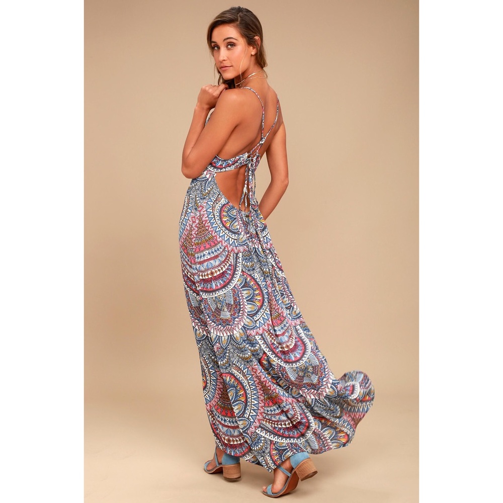 Blue Print Maxi Dress